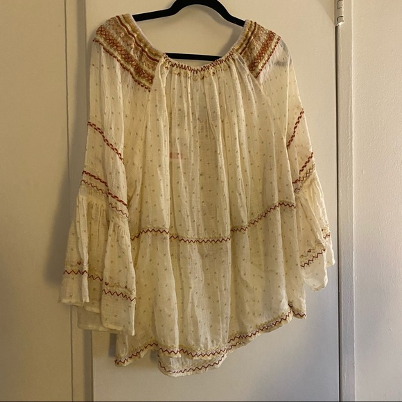 NWT - FREE PEOPLE - Talia Embroidered Blouse - Picture 5 of 12